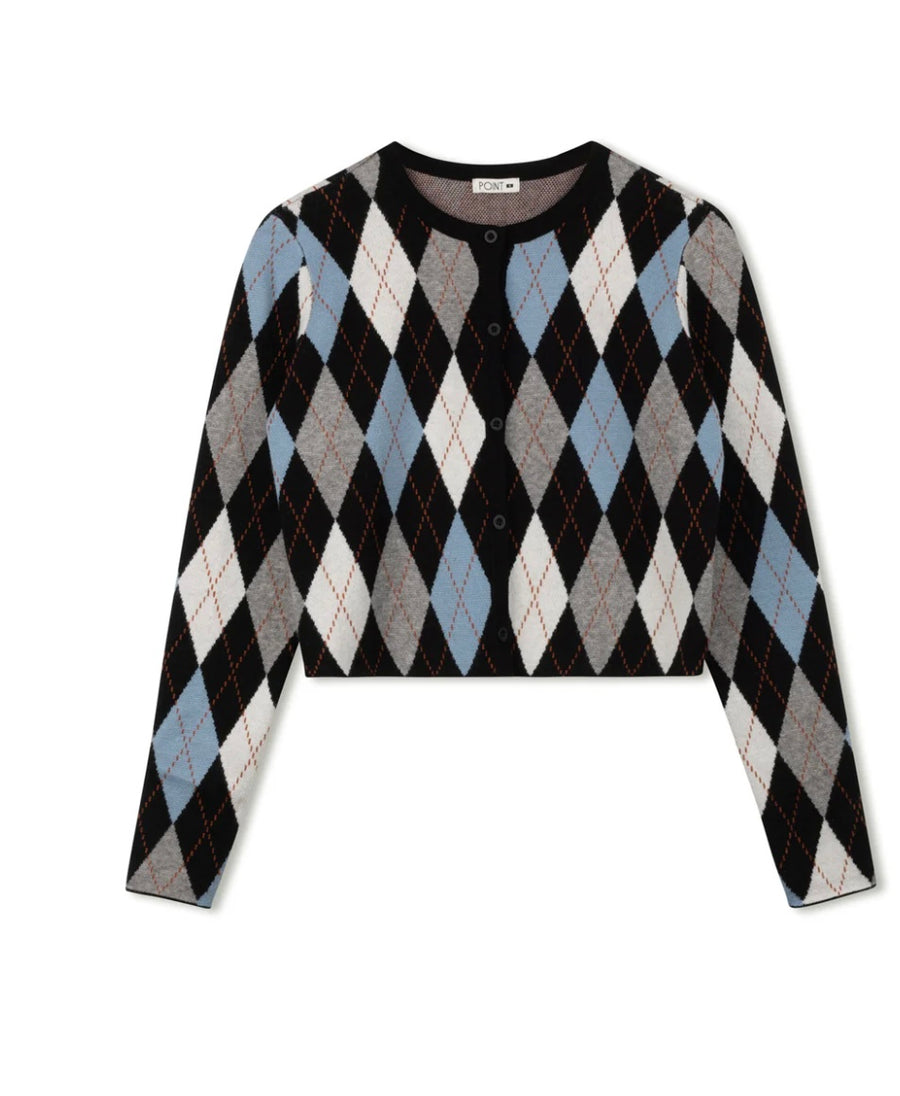 Point Classic Jacquard Argyle Cardigan