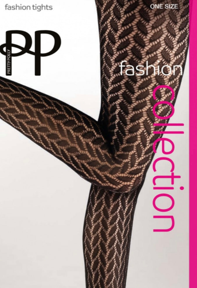 Pretty Polly Leaf Pattern Net Tights