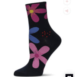 Memoi Garden Floral Crew Sock