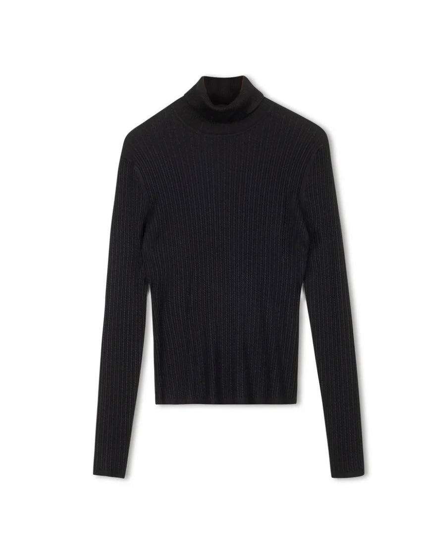 Point Cable Turtleneck