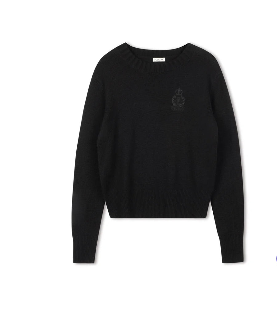 Point Fine Knit Crew Top