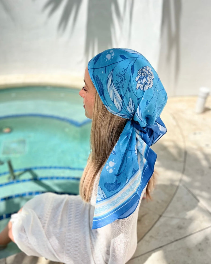 The Scarf Bar Santorini Sky Head Scarf