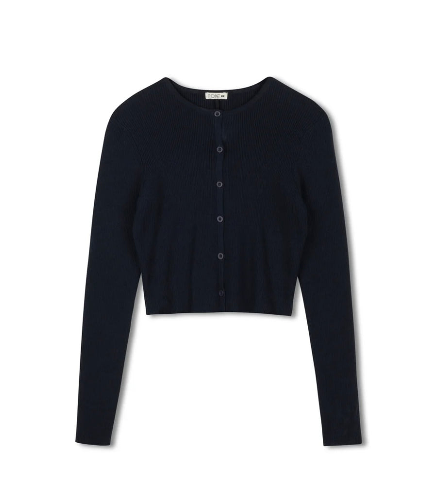 Point Knit Cropped Cardigan
