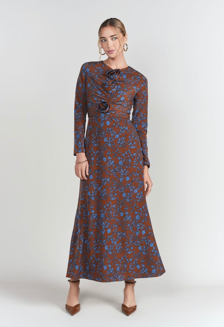 Adina Shana Copper Floral Dress