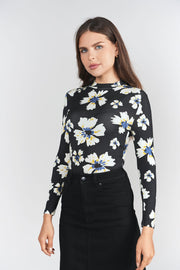 Adina Floral Mock Neck Top(coordinating skirt)