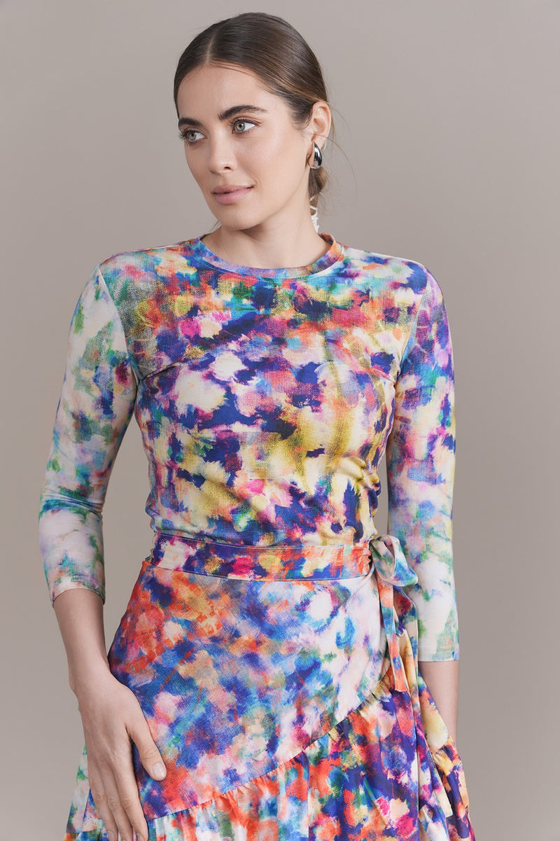 Apparalel Ivy Abstract Paint Tee Top (coordinating skirt)