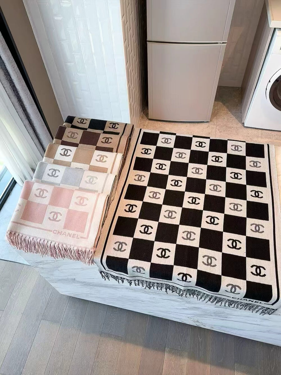 CC Checkerboard Cashmere Scarf
