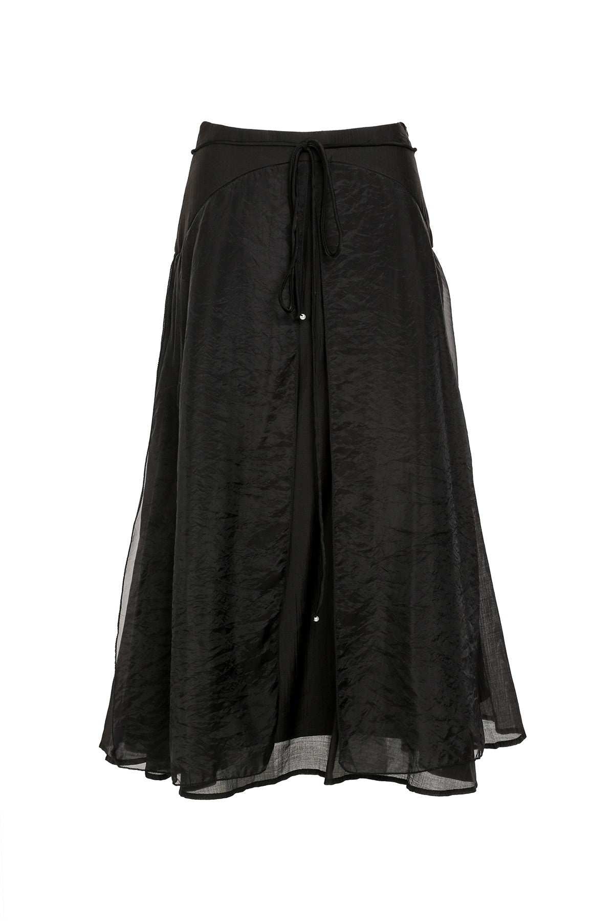 Beulah Black Chiffon Skirt