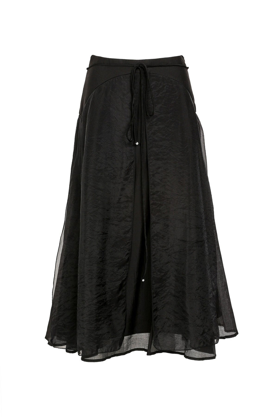 Beulah Black Chiffon Skirt