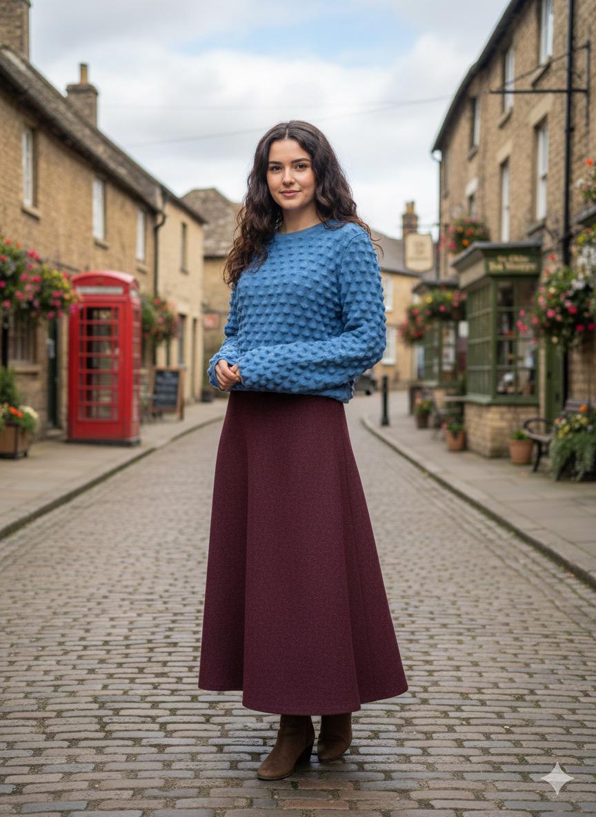 Front Row Blue Pop Corn Top