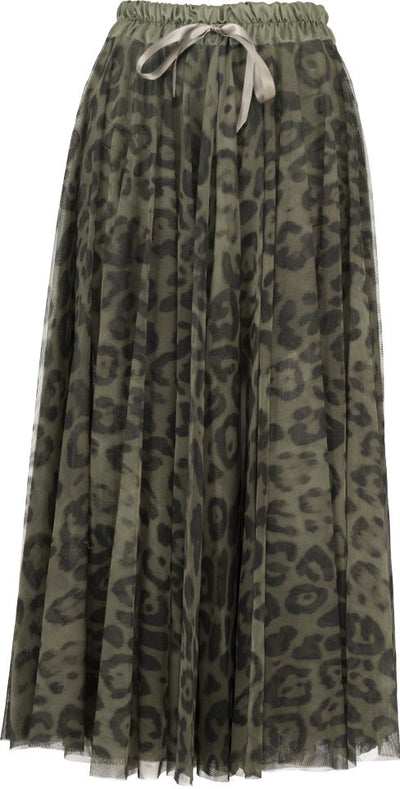 Astrid Woven Olive Skirt