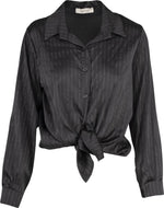 Astrid Black Pin Stripe Shirt