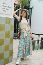 Adina Funky Floral Tiered Maxi Skirt