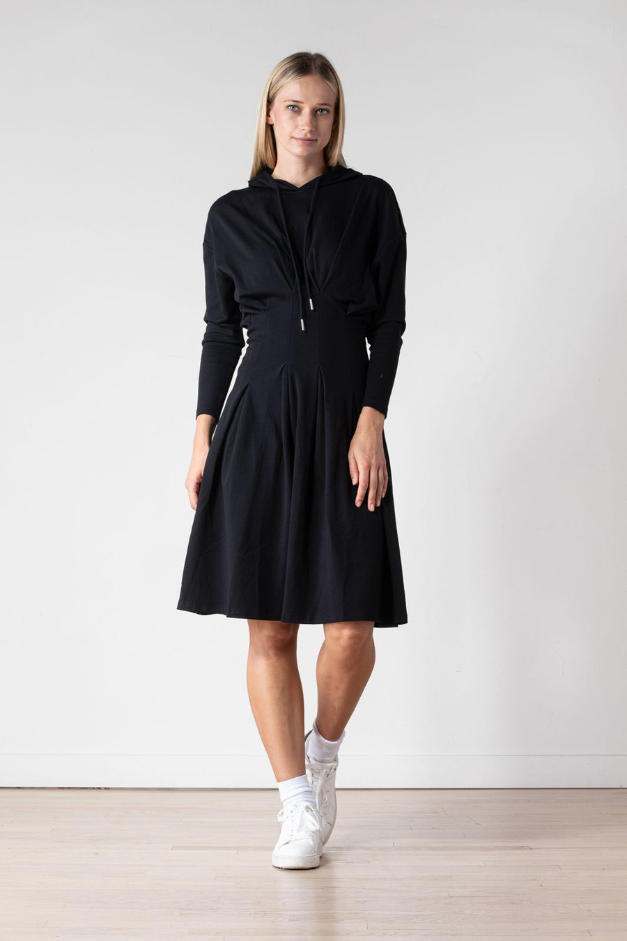 Lunella Black Fun Dress with Hoodie