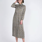 Cavalier Pleated Olive Paisley Dresses