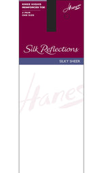 Hanes Silk Reflections Reinforced Toe Knee Highs 2 pairs per package 775