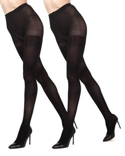 Memoi Honey Bee/Solid 2pr Control Tights MJB-127