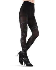 Memoi Wild Floral Opaque Tights MTF05382