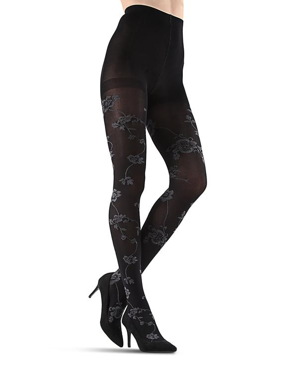 Memoi Wild Floral Opaque Tights MTF05382