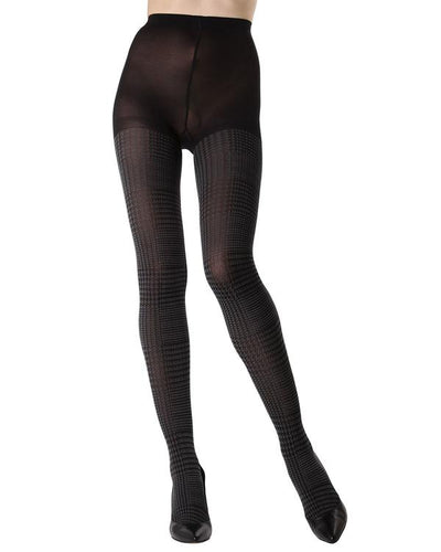 Memoi Glen Plaid Opaque Tights MTO02207