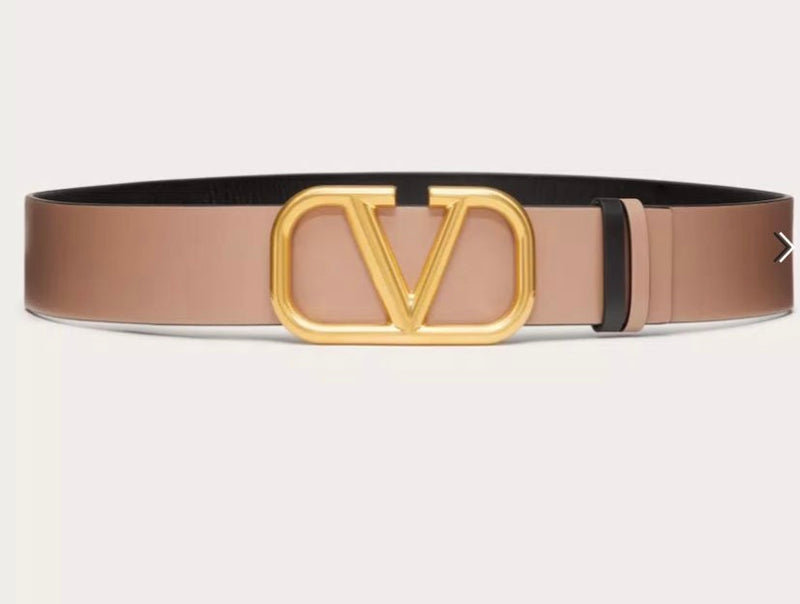 FHTH Valentino Taupe/black  Reversible 1” Belt