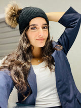 FHTH Rib Sweater Hat With Pom