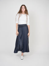 Maxmrkt Denim Pleated Skirt