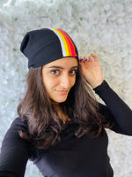 FHTH Neon Striped Ribbed Beanie