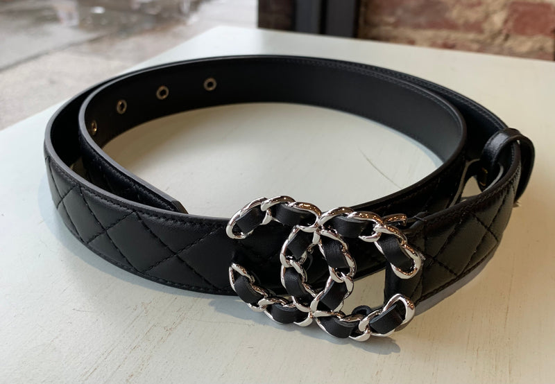 CC belt with silver buckle