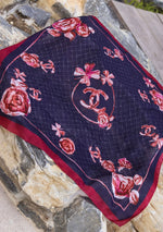 FHTH CC Wine Camellia Cotton Headscarf