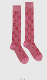 FHTH GG Lurex Logo Knee Socks