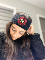 FHTH Softest Ribbed FF Red-Gold Patch Headwrap
