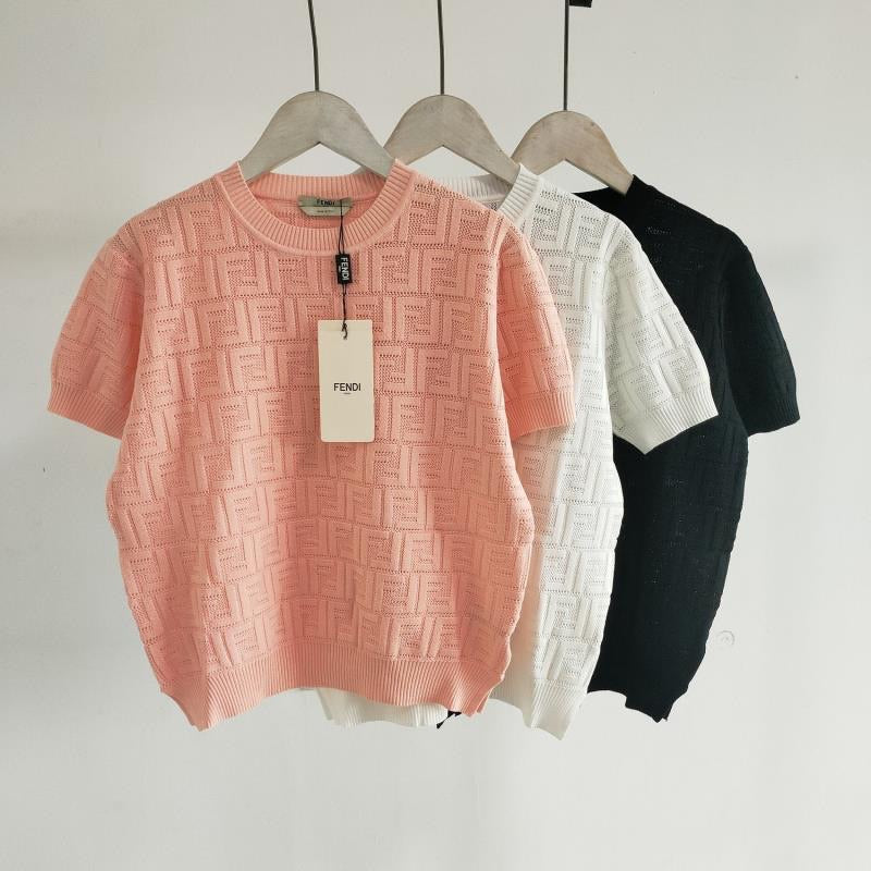 FHTH FF Short Sleeve Open Weave Top