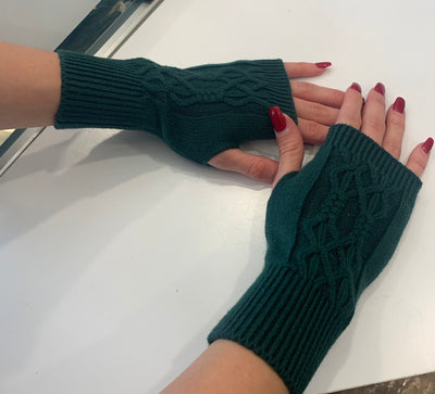 FHTH Cable Wool Fingerless Gloves