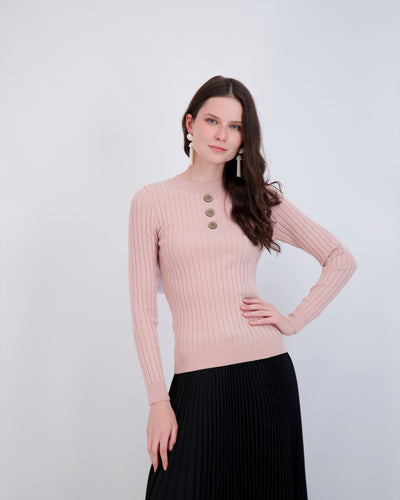 Riff Knit Henley Top