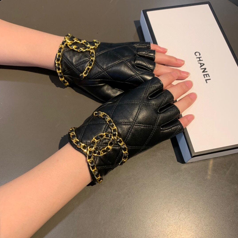 FHTH CC Leather Fingerless Gloves