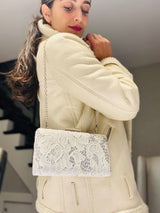 Sondra Roberts Silver Embellished Evening Bag