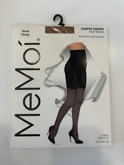 Memoi High Waisted Body Slimming Sheer 12 Denier  Pantyhose MM 228